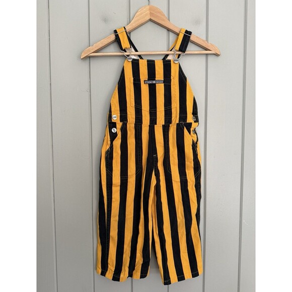 Game Bibs Overalls Toddler 3T Black Yellow Pittsburgh Steelers Iowa Hawkeyes - Picture 1 of 5